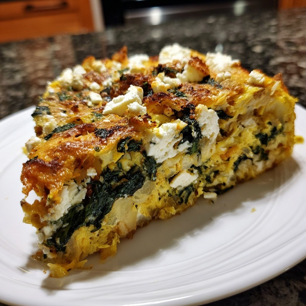 Nudelauflauf mit Spinat und Feta