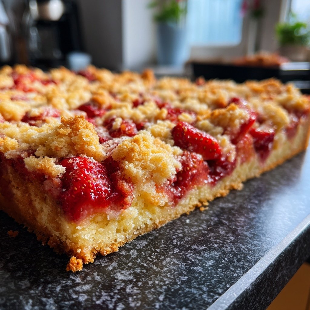Erdbeerkuchen Mit Mandel Streuseln