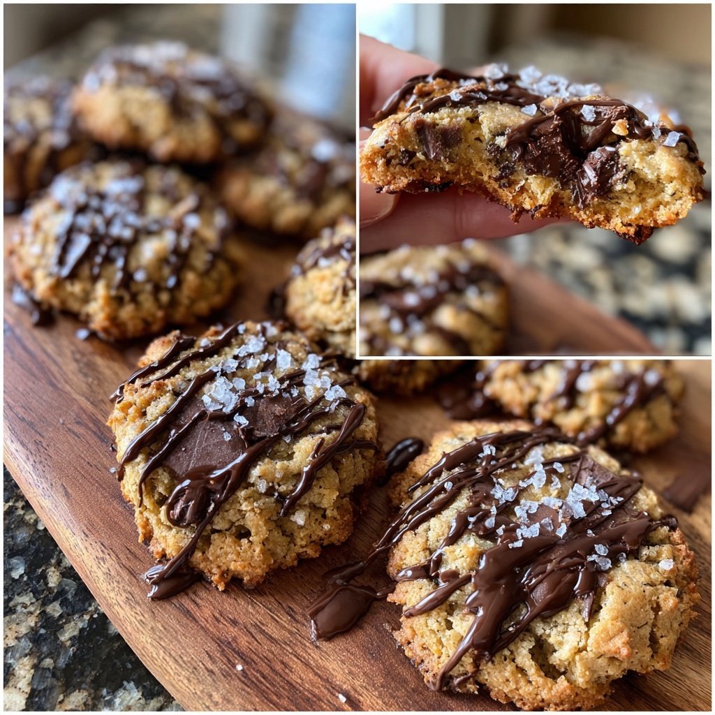 Cookies mit dunkler Schokolade und Meersalz