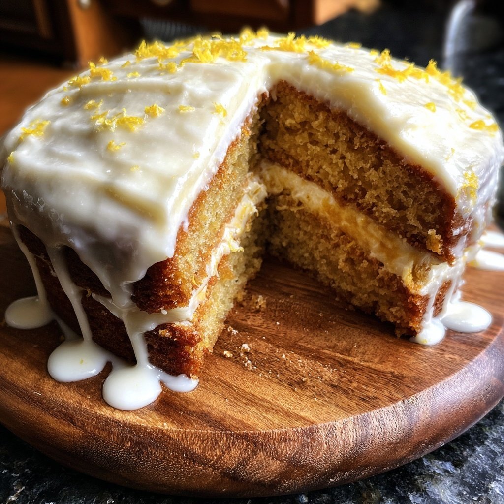 Zitronenkuchen mit Joghurtfüllung
