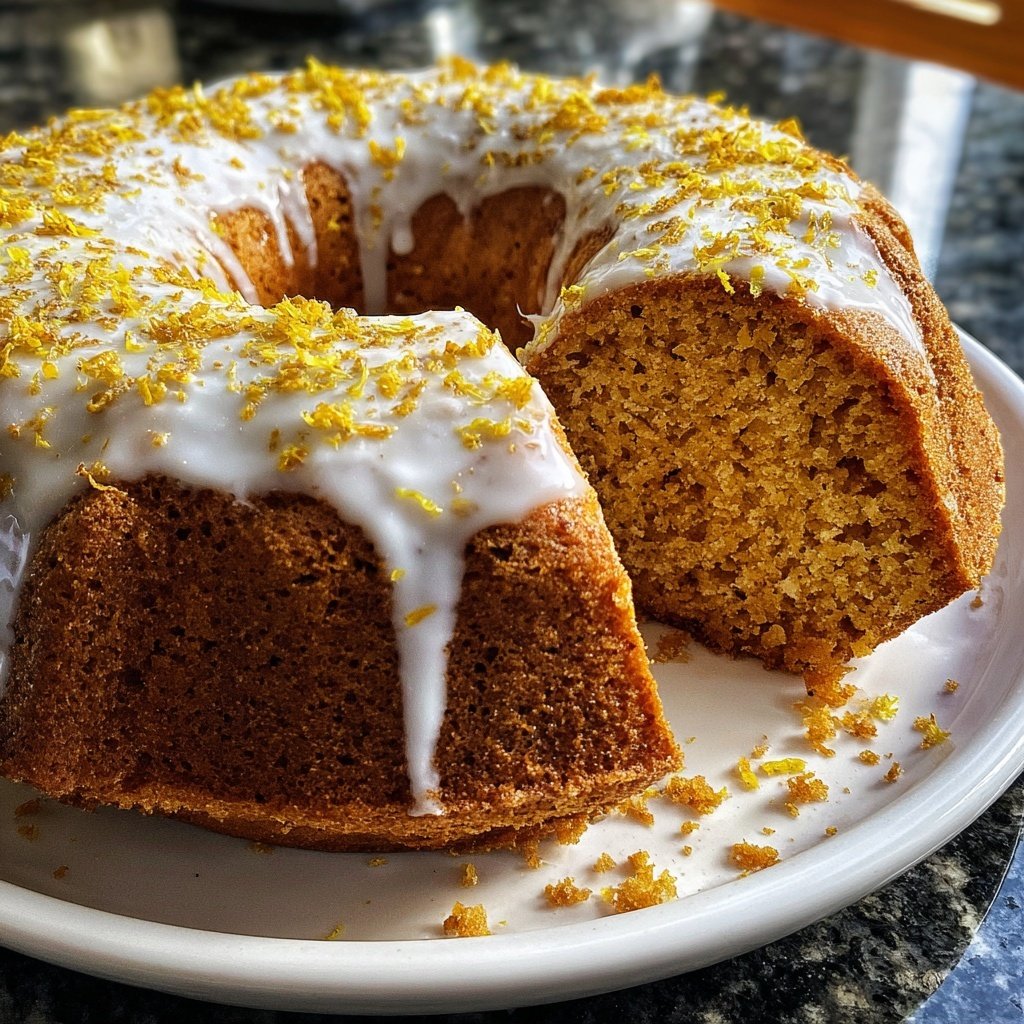 Zitronenkuchen mit Joghurtglasur