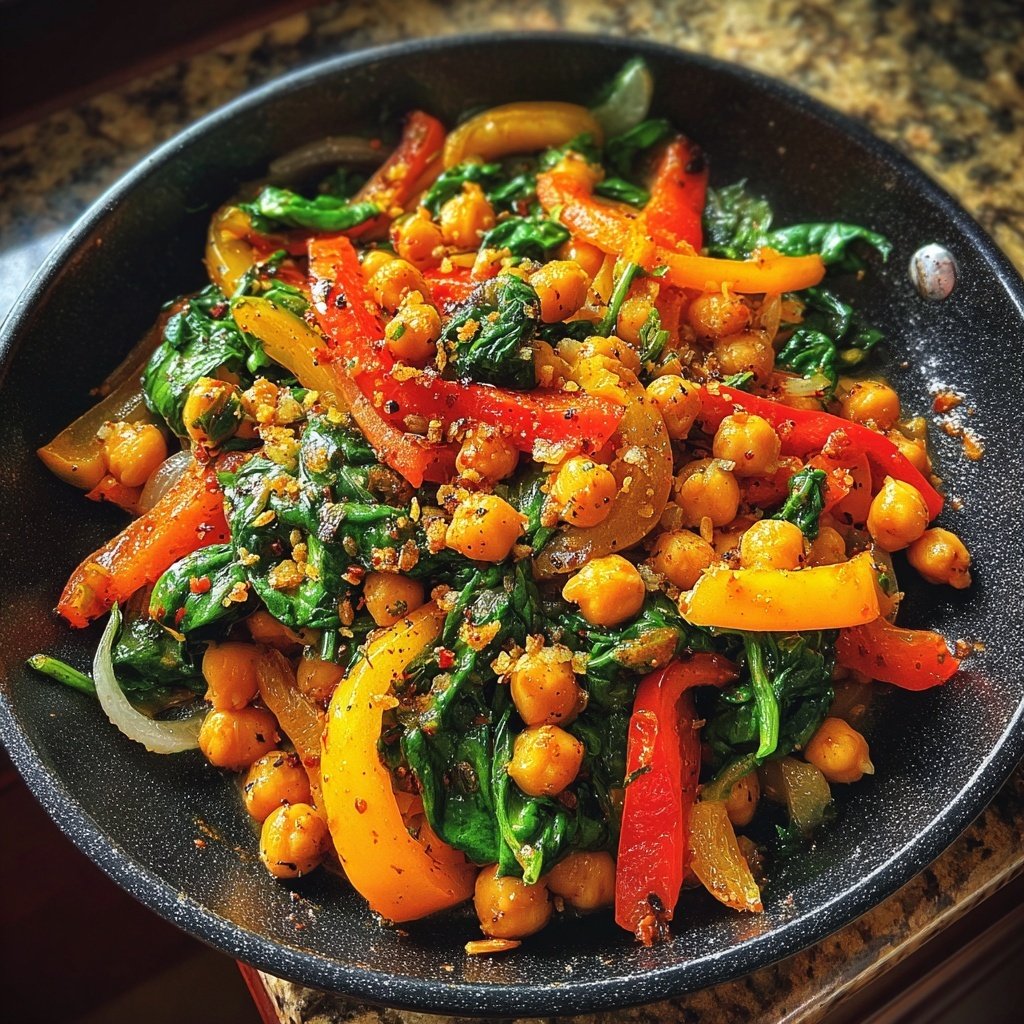 Vegetarische Kichererbsen Pfanne