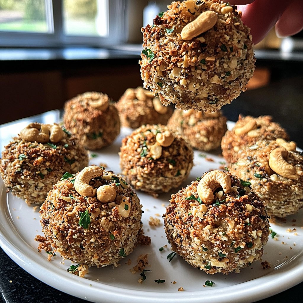 Protein Bällchen mit Cashewkernen