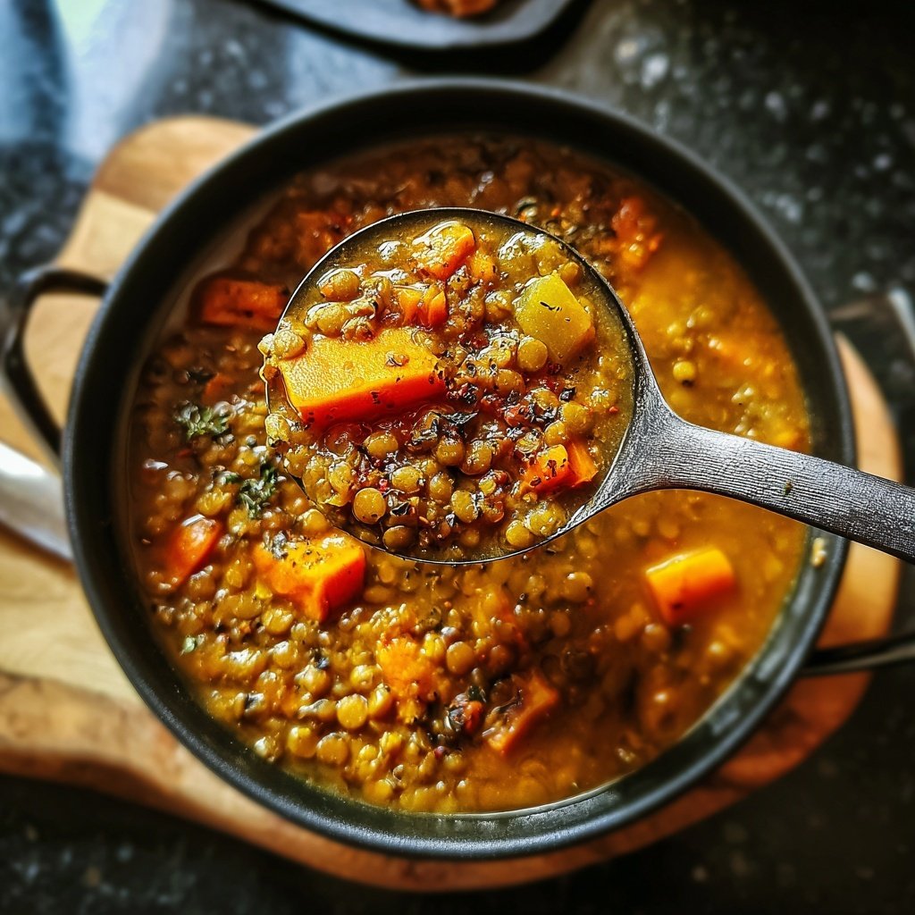 Linsensuppe mit Karotten