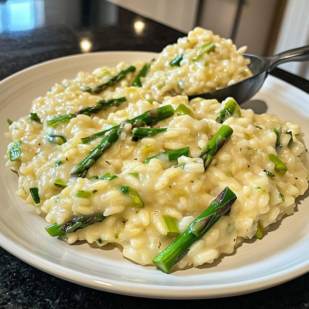 Risotto mit grünem Spargel