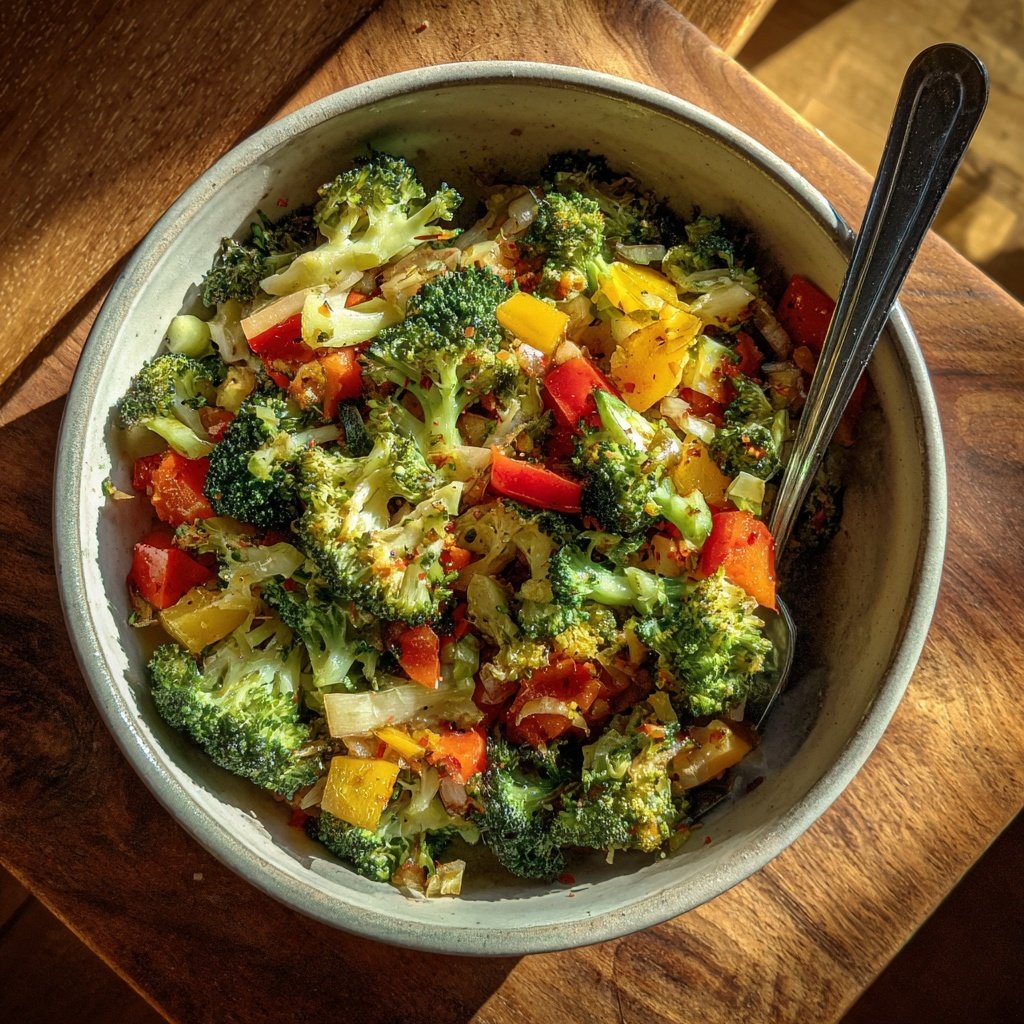 Kalorienarme Gemüse Bowl Mit Brokkoli