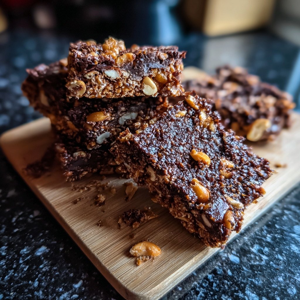 Zuckerfreie Schoko-Erdnussriegel