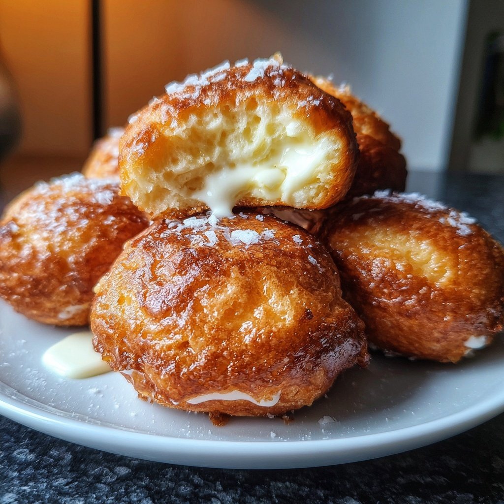 Quarkbällchen mit Joghurtteig